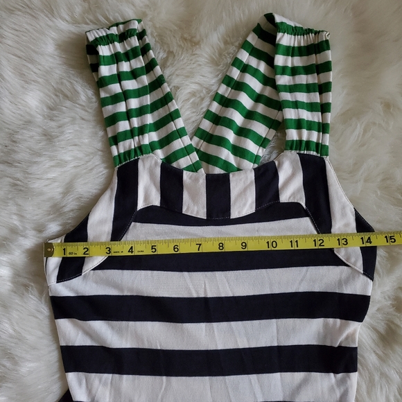 Anthropologie HWR Monogram Split Stripes Dress Navy and White Size XS - Picture 9 of 11